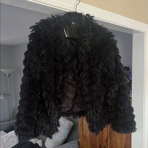 Windsor Black Textured Teddy Jacket